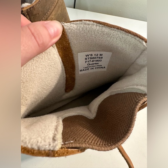 SPERRY 12M Saltwater Spray Wedge Waterproof Rain Duck Boots Ivory Brown Quarter - Picture 12 of 15